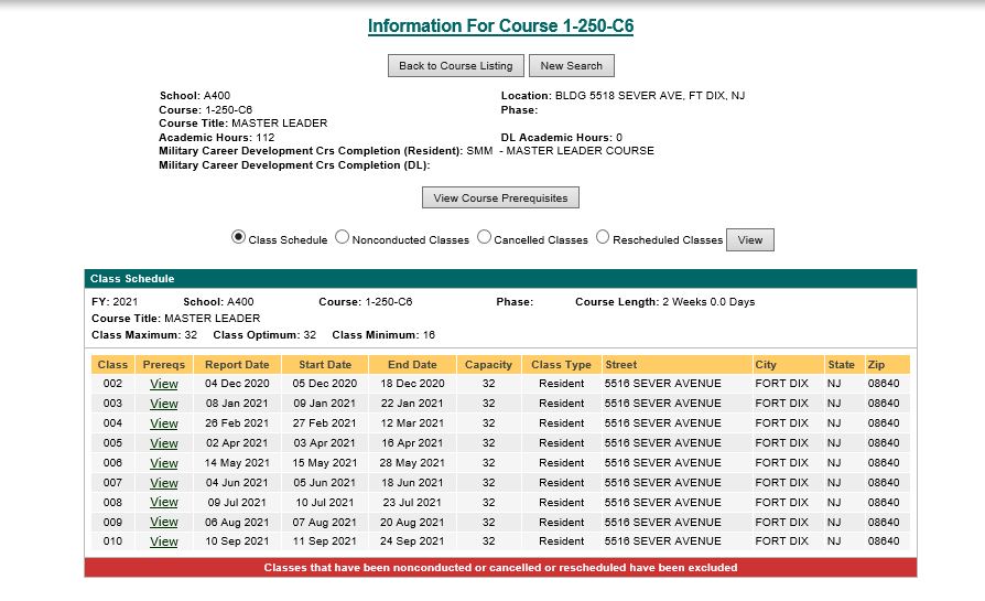 schedule